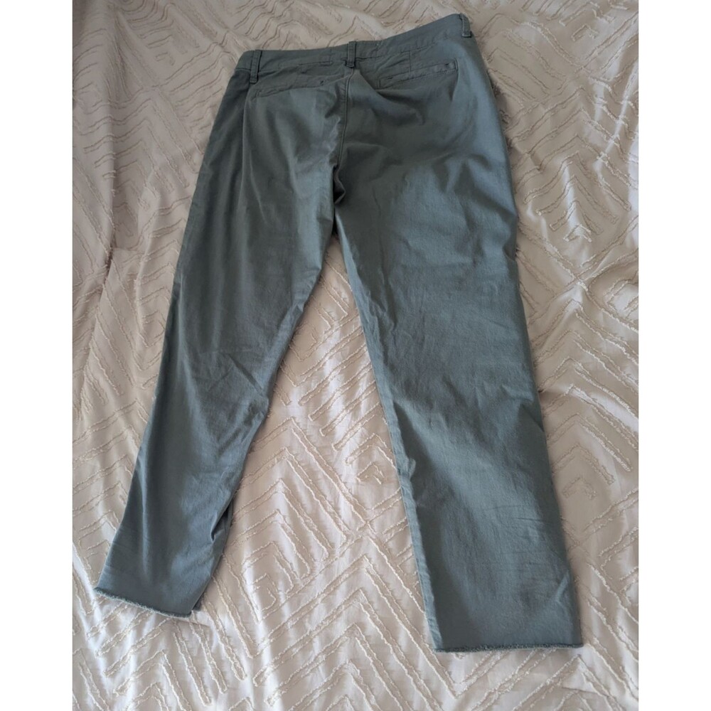 Frank & Eileen Wicklow Chino Pants Sage Green Distressed Hem Size 6 office - Picture 4 of 9
